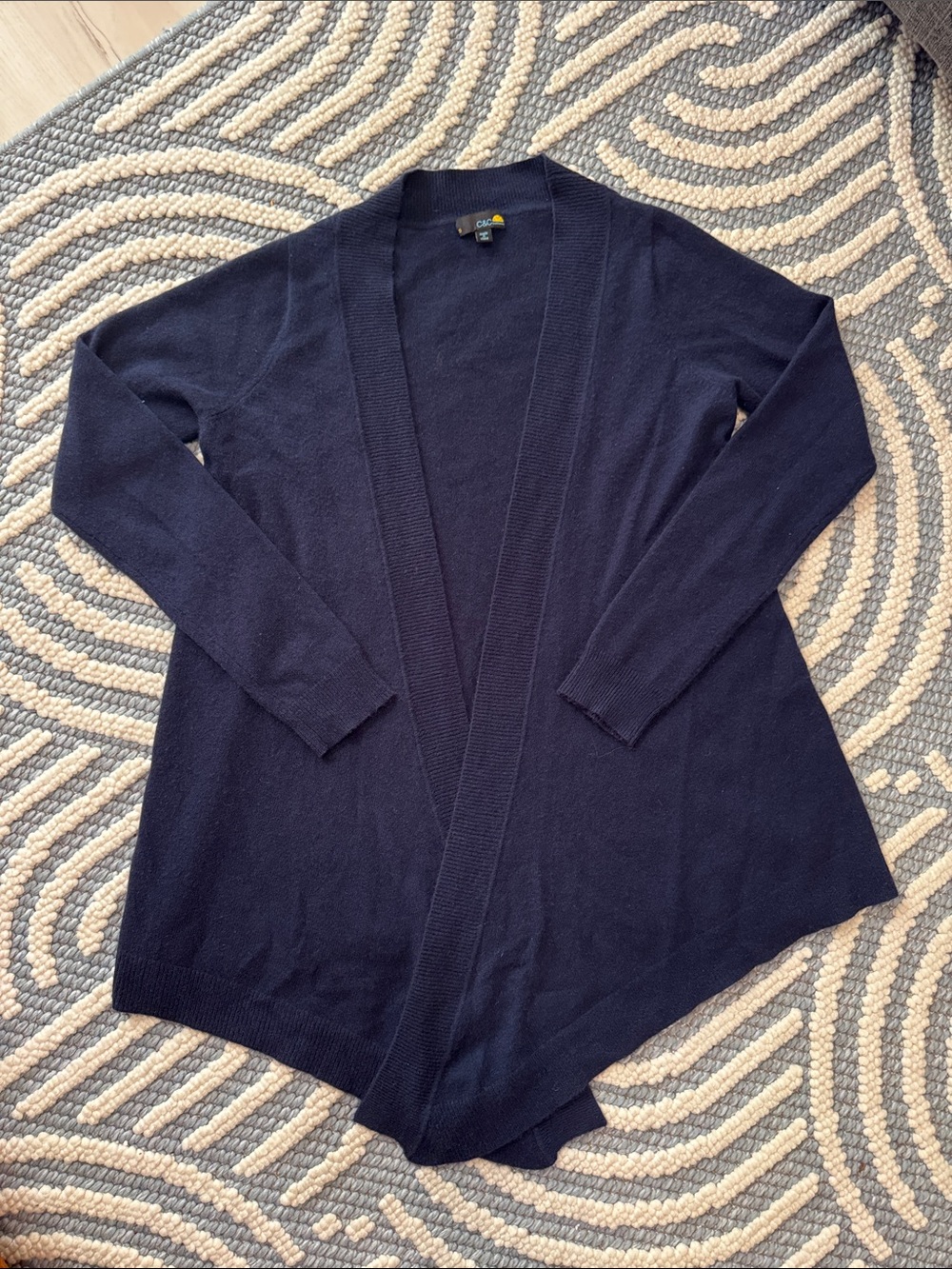 C&C California 100% Cashmere Long Cardigan Navy Small